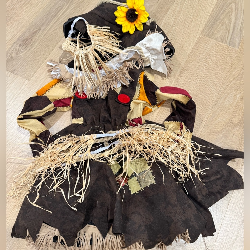 Patchwork Scarecrow Costume for Kids size 7 wizard of oz